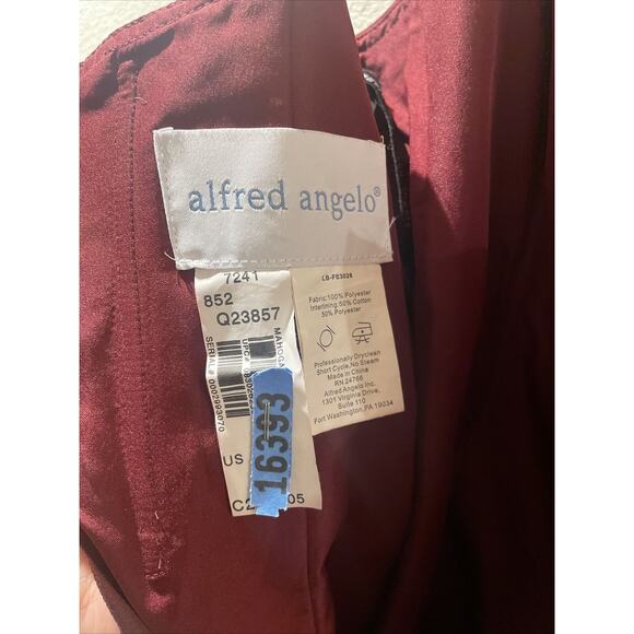 alfred angelo, maroon formal/prom long dress, size 8 - Picture 6 of 6